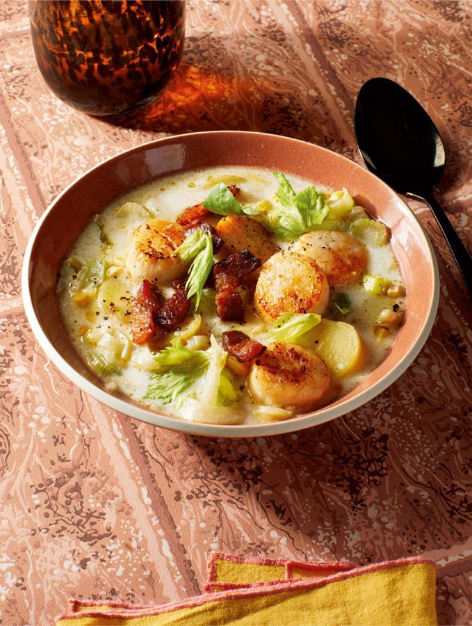 Almost Scallop Chowder from Colu Cooks by Colu Henry
