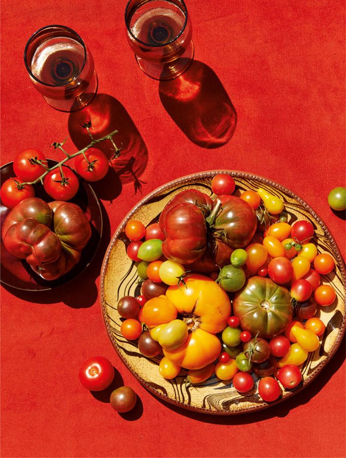 Tomato Salad with Charred Romano Beans and Burrata from Colu Cooks by ...