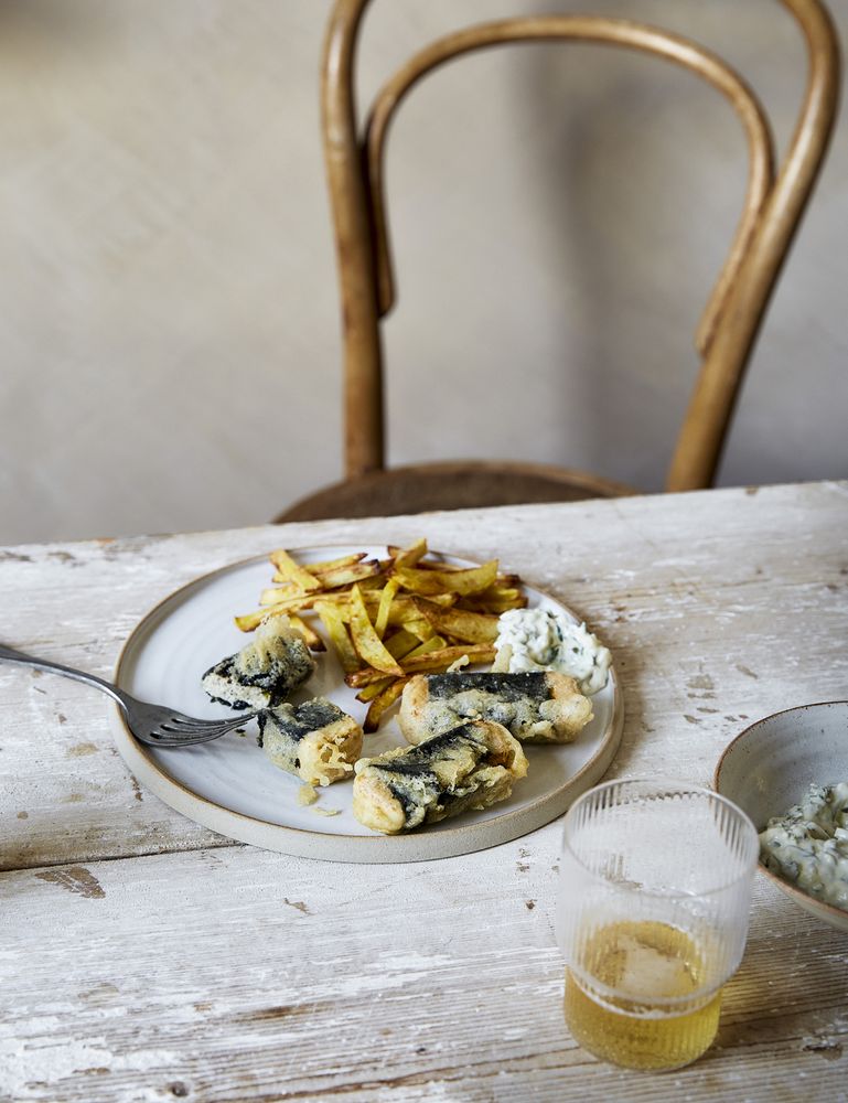 ‘Tofish’ and Chips from Rose Elliot's Complete Vegan by Rose Elliot