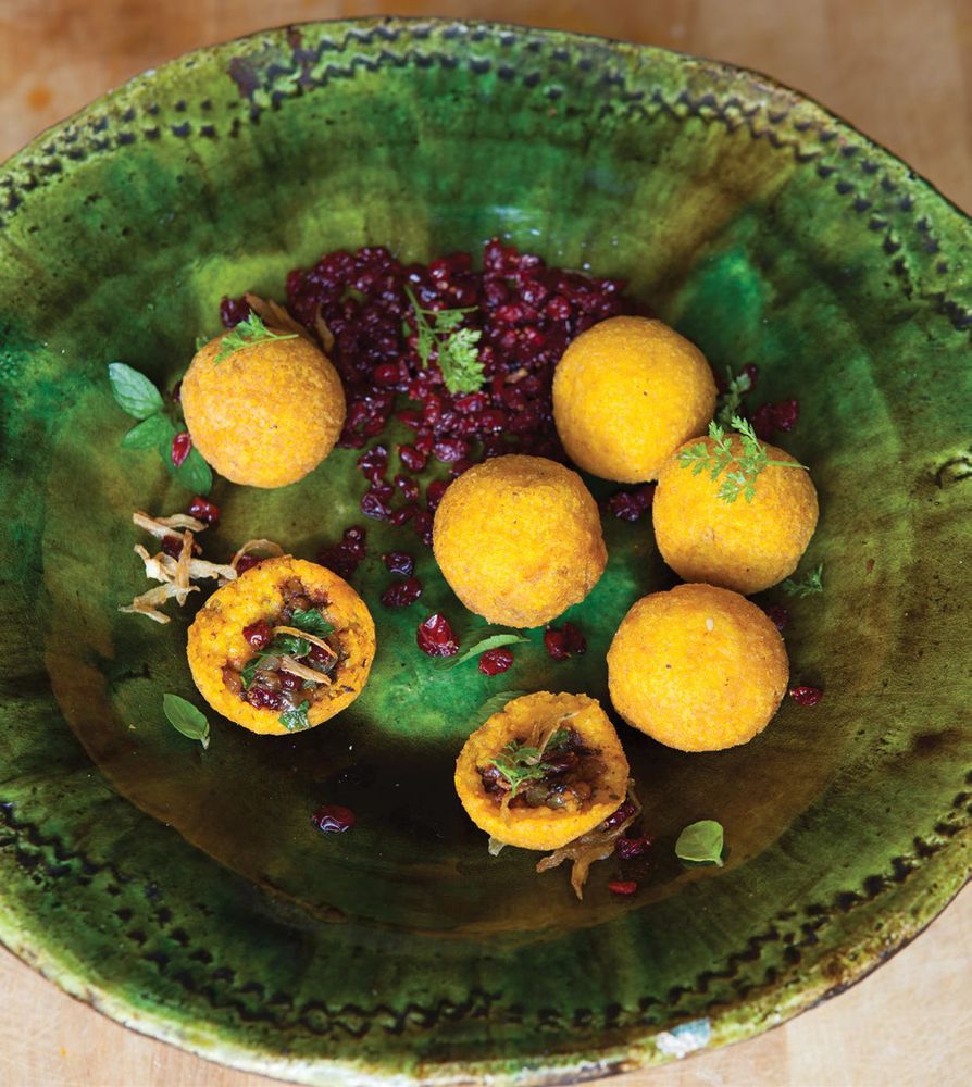 Saffron Rice Balls from Cooking in Iran Regional Recipes and Kitchen