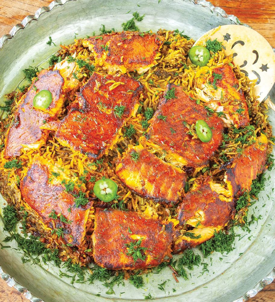 Spicy Rice with Fish Crust from Cooking in Iran Regional Recipes and