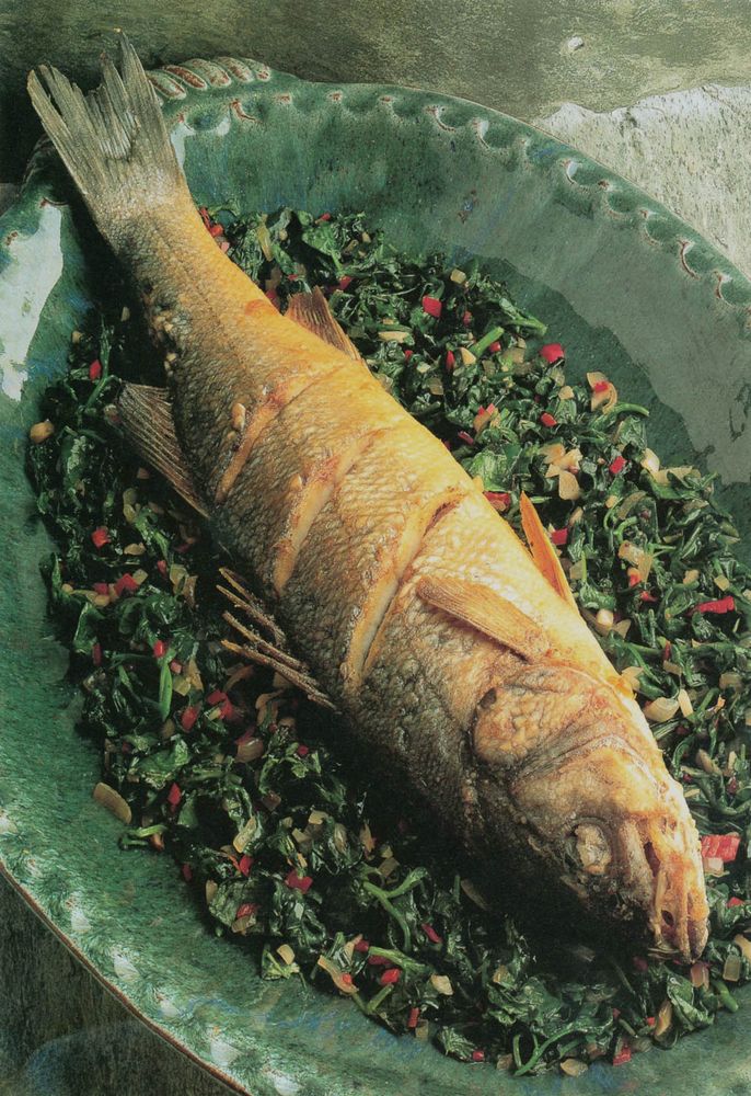 Crispy Fish with Watercress from Ken Hom Cooks Thai by Ken Hom