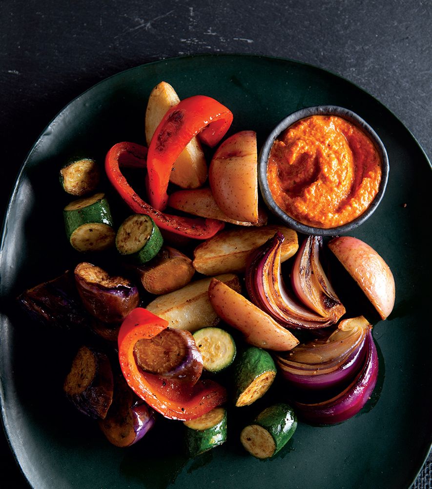 Roasted Vegetables with Romesco from Cooking with Spice by Jennifer Newens