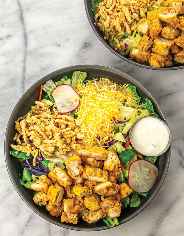 Crispy Chicken Tender Salad with Ranch from Cooking for Two with Your