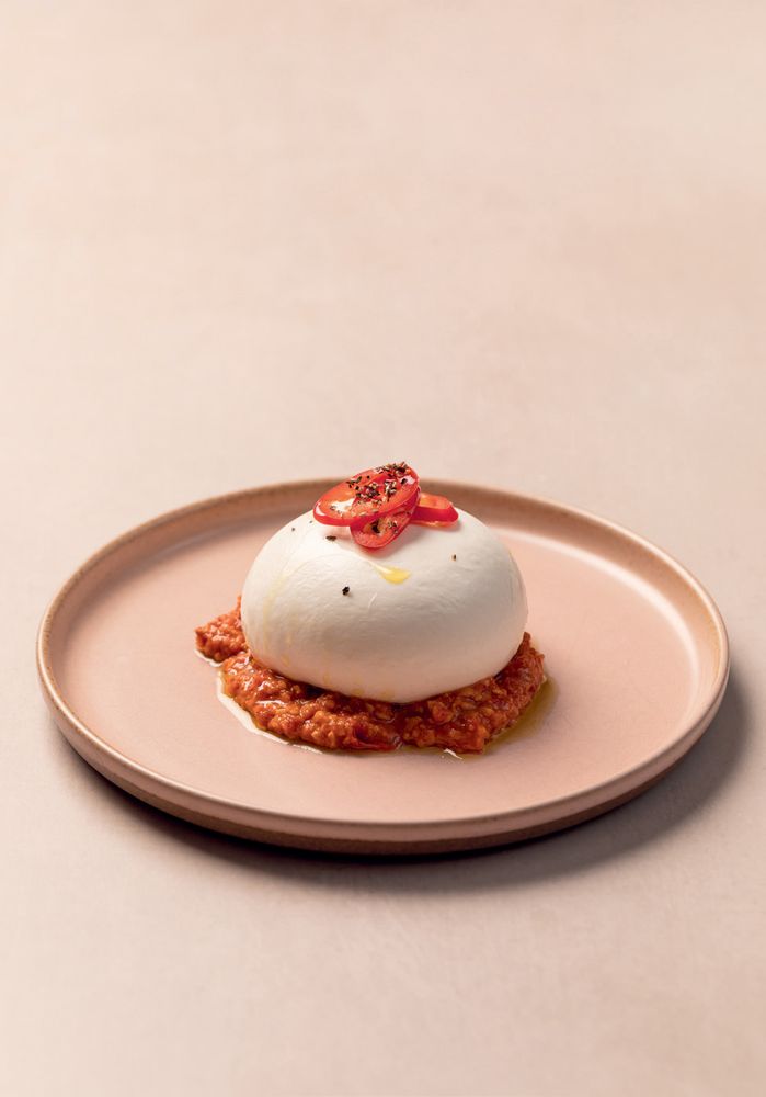 Burrata, Romesco, Red Chilli from Catalogued Ideas and Random Thoughts ...