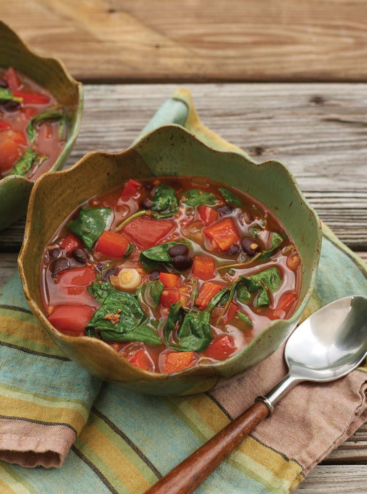 Chorizo and Black Bean Soup from The Campfire Foodie Cookbook: Simple Camping Recipes with Gourmet Appeal by Julia Rutland