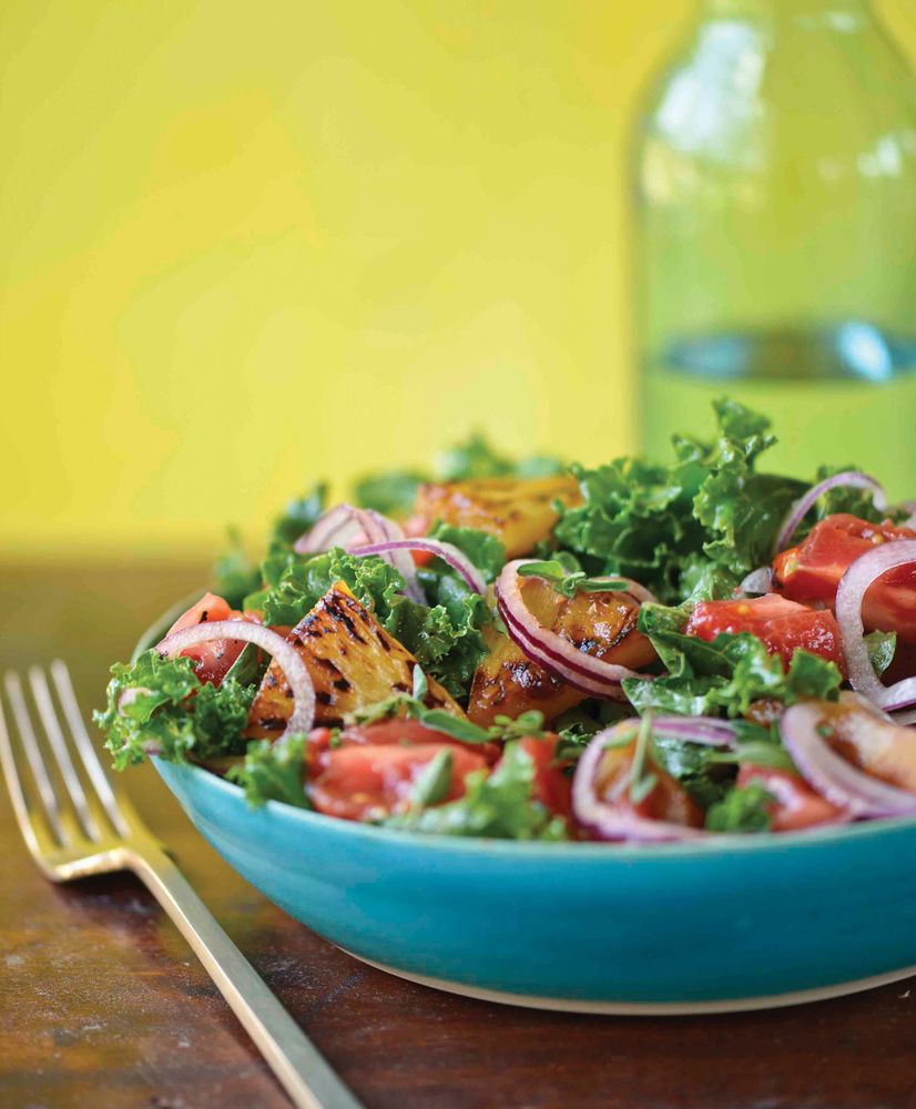 Caribbean Kale Salad from Caribbean Vegan: Plant-Based, Egg-Free, Dairy-Free Authentic Island Cuisine for Every Occasion by Taymer Mason