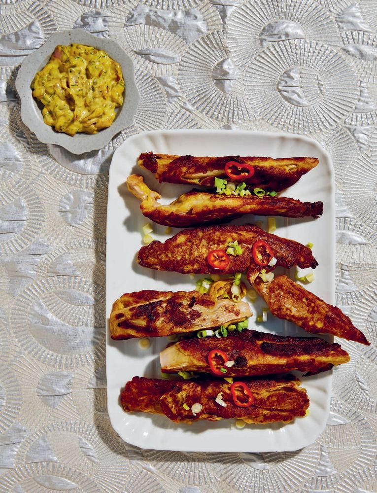 Salt & Pepper DeepFried Banana Blossom with Rémoulade Sauce from