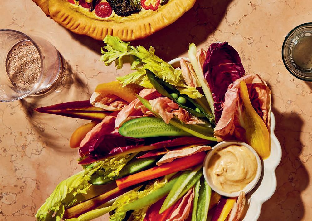 Spring Crudités & Spicy Aïoli from Celebrate Plant Based Recipes for