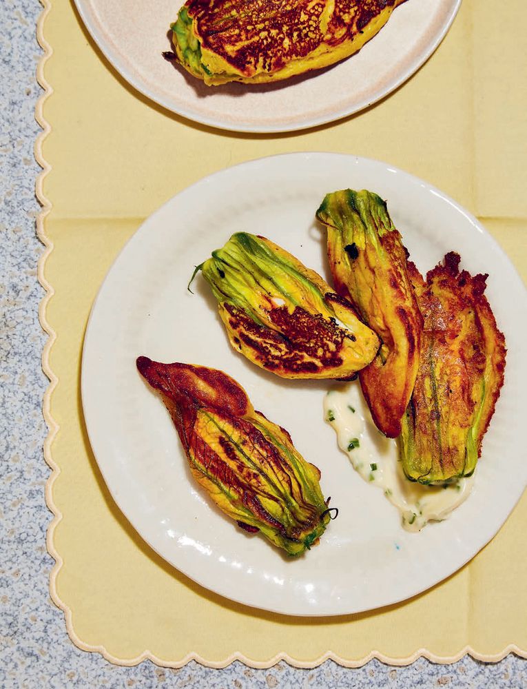 Macadamia Nut CheeseFilled Courgette Flowers from Celebrate Plant