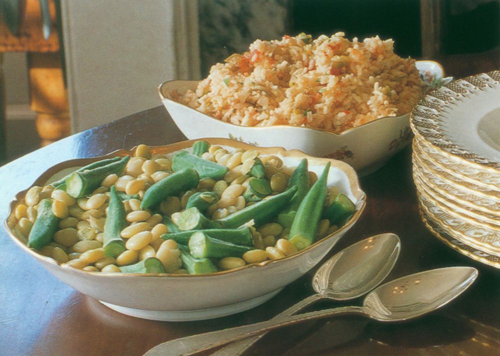 Butter Beans and Okra from Hoppin' John's Charleston, Beaufort & Savannah Dining at Home in the
