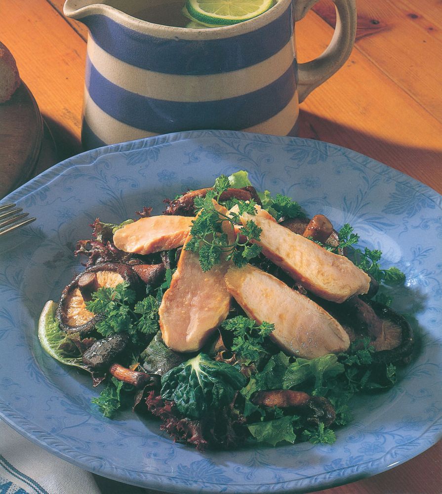 Warm chicken and mushroom salad from Chicken Le Cordon Bleu Home