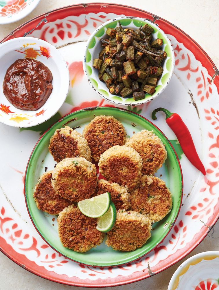 Spiced Okra Munchies from Chilli & Mint Indian Home Cooking from A