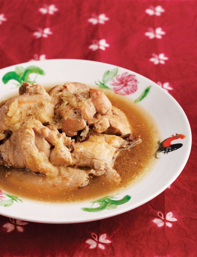 Hakka Rice Wine Chicken from Chinese Heritage Cooking by Christopher Tan and Amy Van