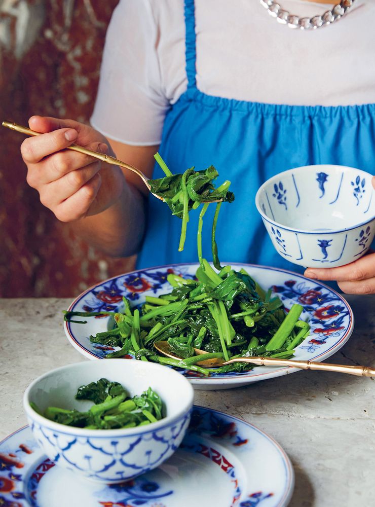 StirFried Leafy Greens from Chineseish Home cooking, not quite
