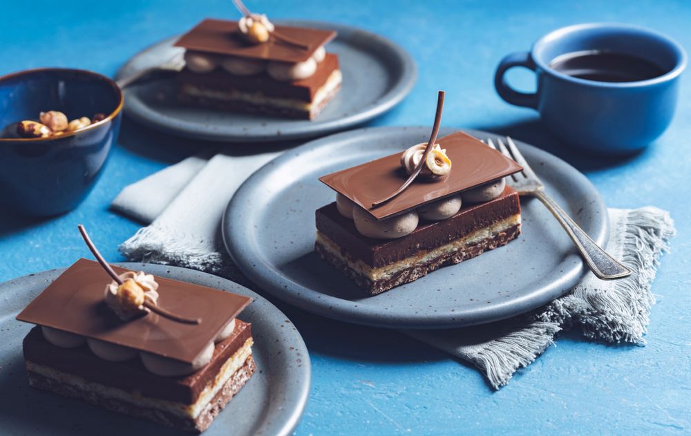 Hazelnut Chocolate Dessert Slice from Crazy Sweet Creations by Ann Reardon