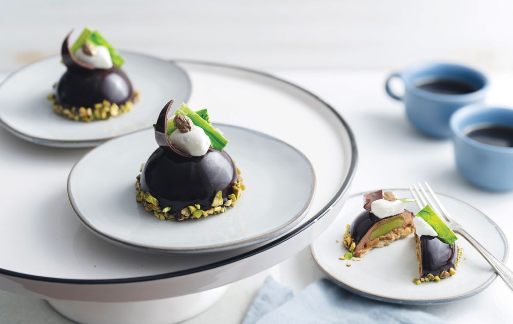 Chocolate Pistachio Dome from Crazy Sweet Creations by Ann Reardon