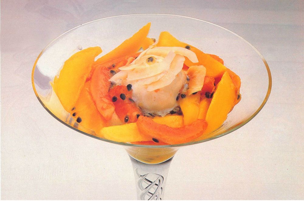 Tropical Fruit Compote from Jeremiah Tower's New American Classics by