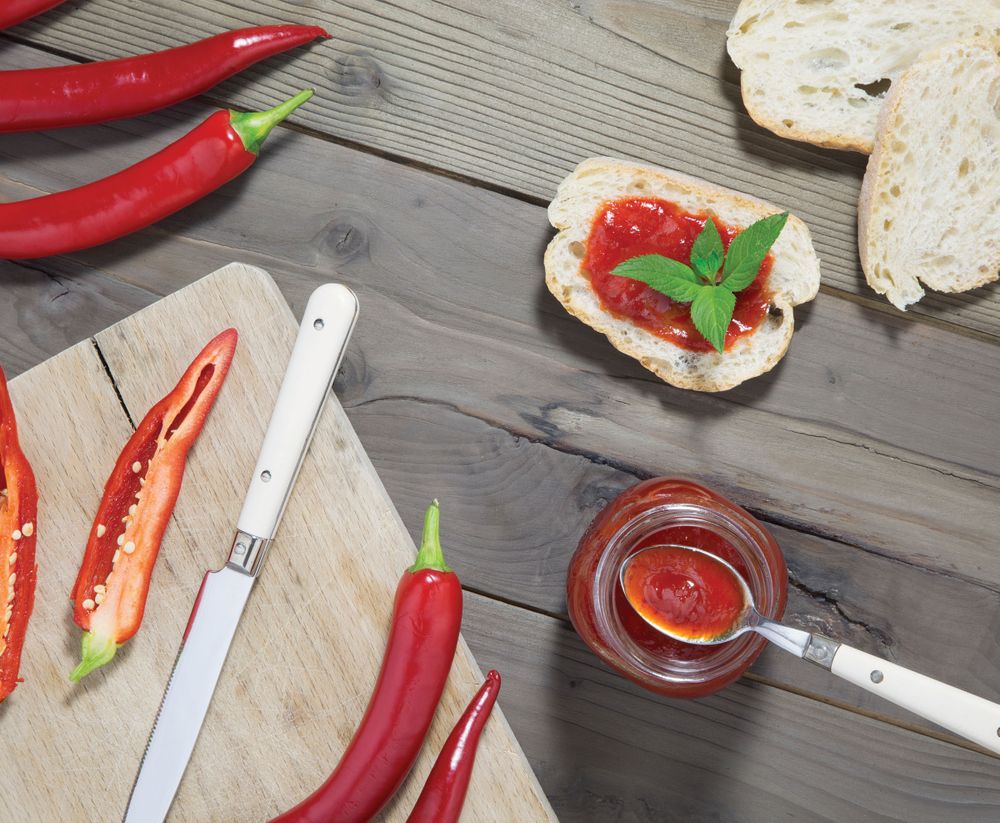 Hot Pepper Jam (Without Pectin) from Amish Canning & Preserving by