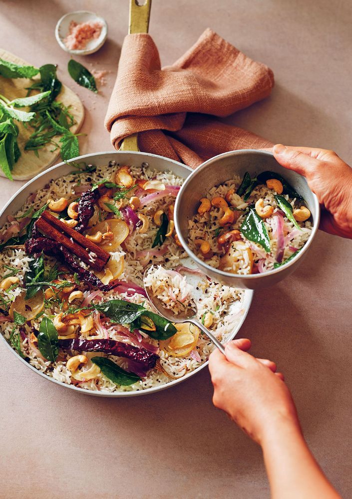 Bitter lemon, mustard seed and garlic pullao from Andaza A Memoir of