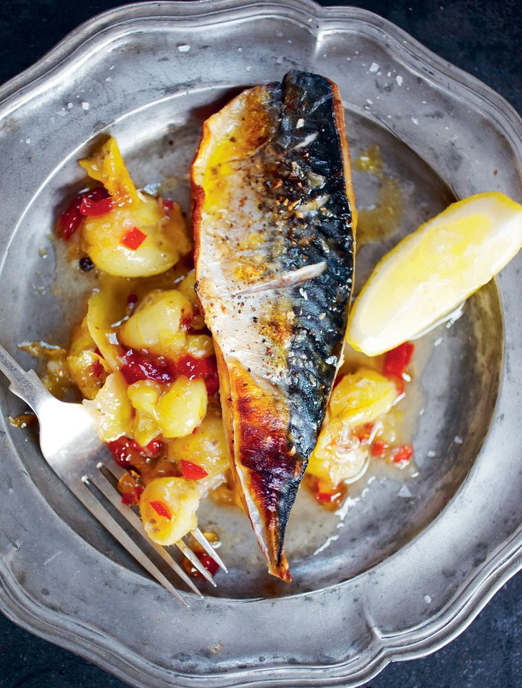 Grilled Mackerel with Gooseberry Relish from Around the World in 80 ...