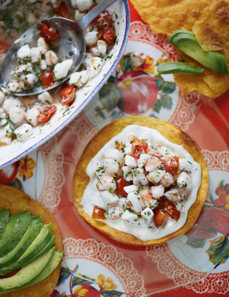 Puerto Escondido-Style Fish and Shrimp Ceviche Tostadas from Asada: The ...
