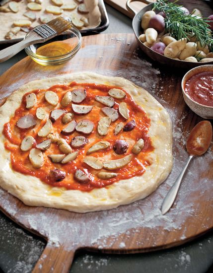 Pizza with Rosemary Potatoes from Bountiful by Todd Porter and Diane Cu