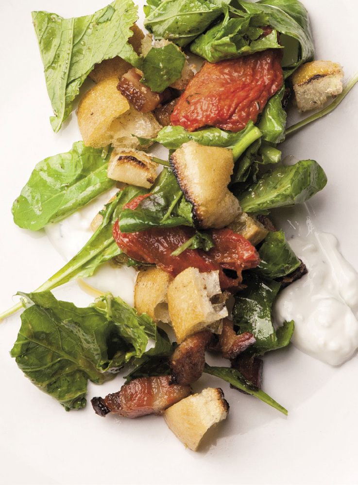 BLT Panzanella from The Bacon Bible by Peter Sherman