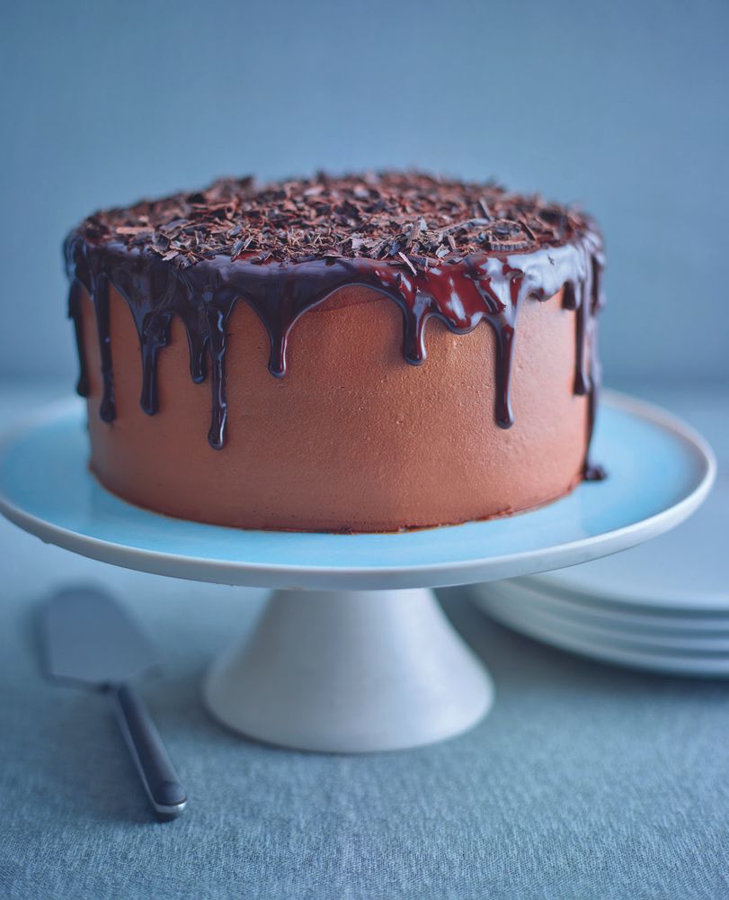 Death by Chocolate Fudge Cake with Chocolate Ganache Drizzle from Bake
