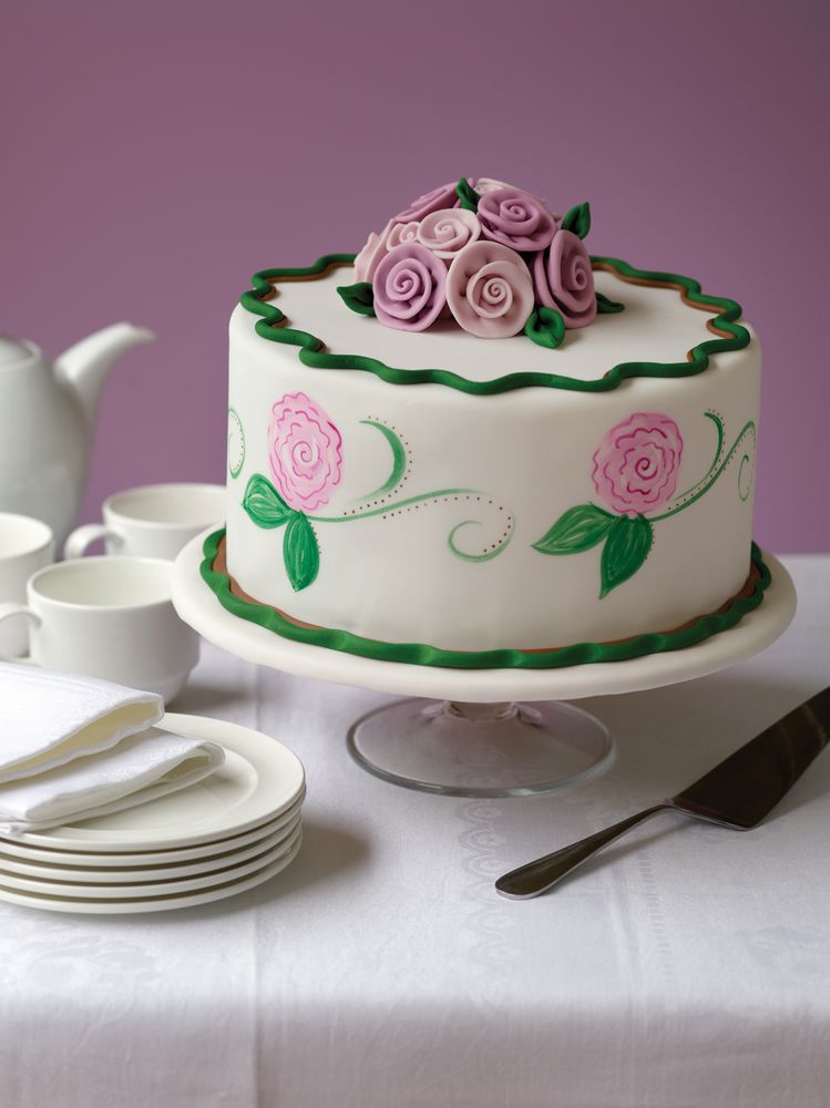 Painted Rose Cake from Baking & Pastry Mastering the Art and Craft by