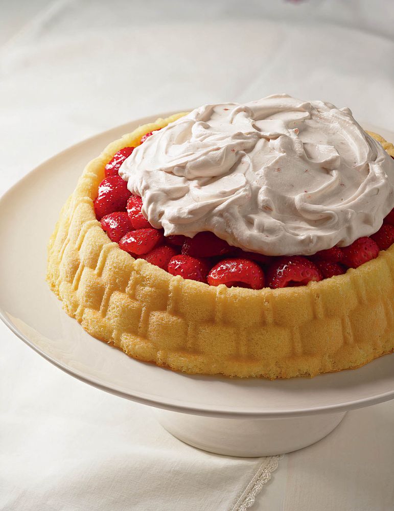 Strawberry Shortcake Génoise from The Baking Bible by Rose Levy Beranbaum