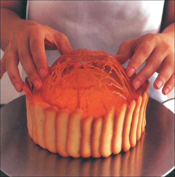 Decorating a Cake with a Caramel Cage from Baking by James Peterson