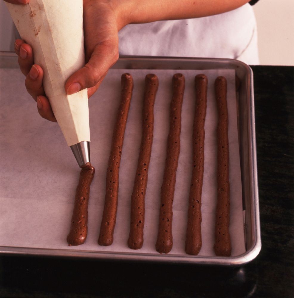 Chocolate Meringue Logs from Baking by James Peterson