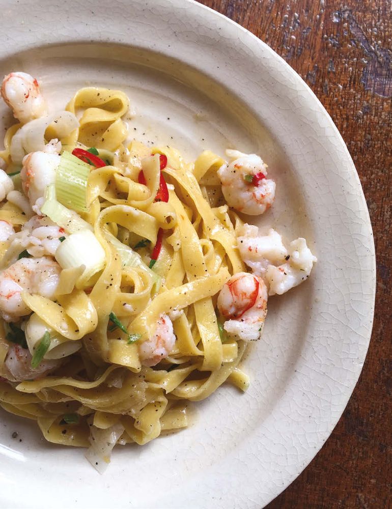 Rock Shrimp Pasta from The Barbuto Cookbook CaliforniaItalian Cooking from the Beloved West