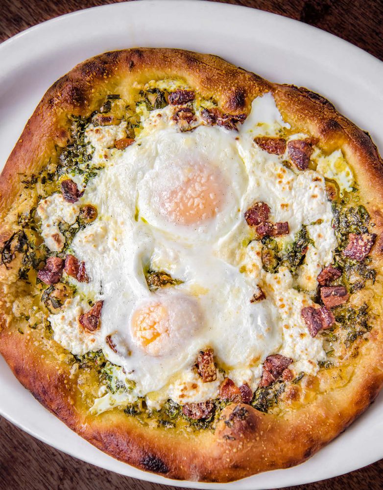 Pizza Uovo from The Barbuto Cookbook CaliforniaItalian Cooking from