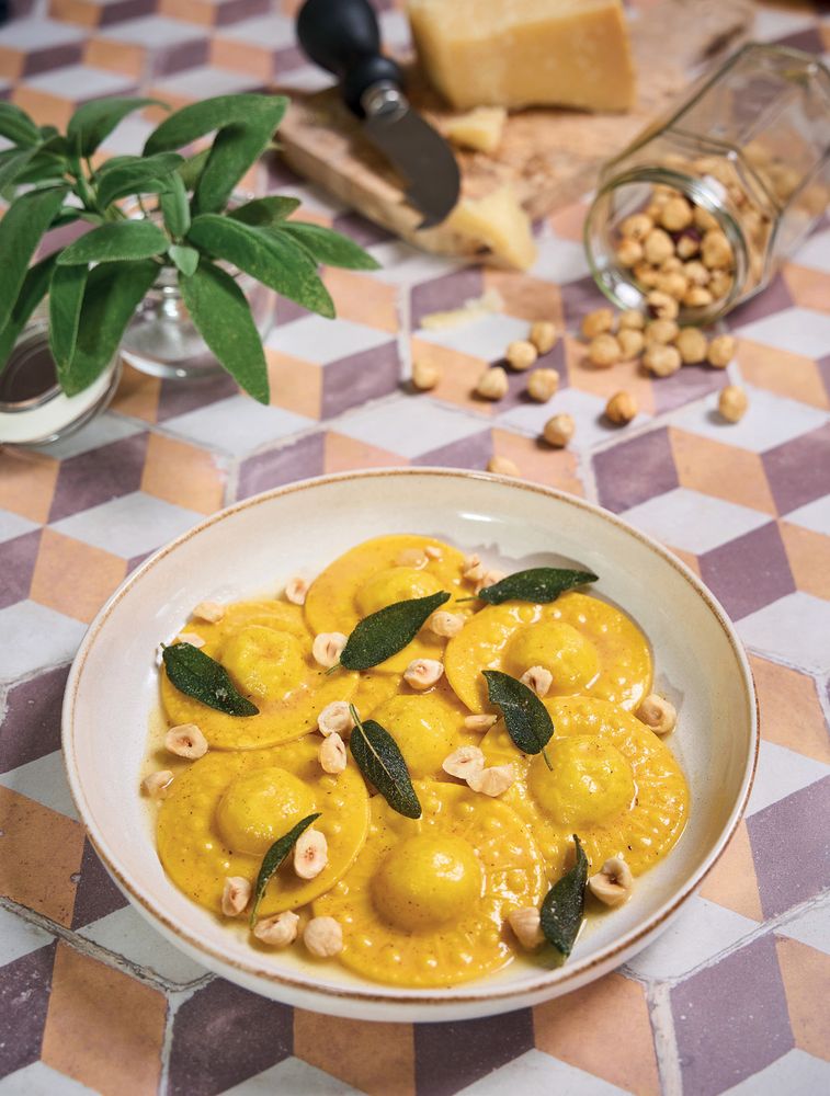 Potato and Taleggio Ravioli with Crispy Sage and Hazelnuts from Better ...
