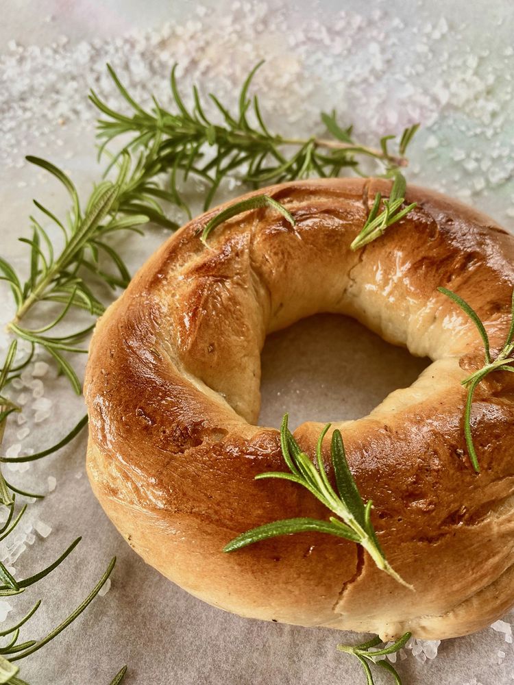 Rosemary Sea Salt Bagels from Best Bagels by Marcy Goldman