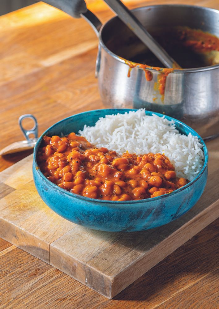 Baked Beans nu Shaak from Biting Biting Snacking GujaratiStyle by