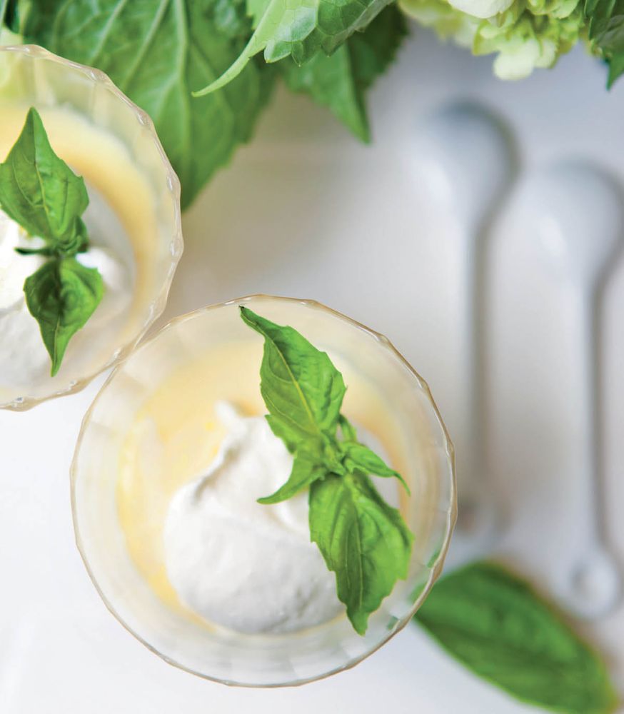 Basil-Infused Custard with Lemon Chantilly Cream from Blackbird Bakery ...