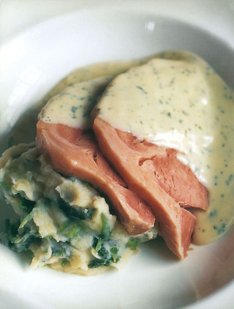 Boiled ham with parsley sauce from British Food by Mark Hix
