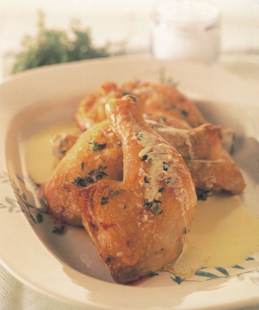 Roast Chicken Legs with Sea Salt and Thyme from New British Classics by