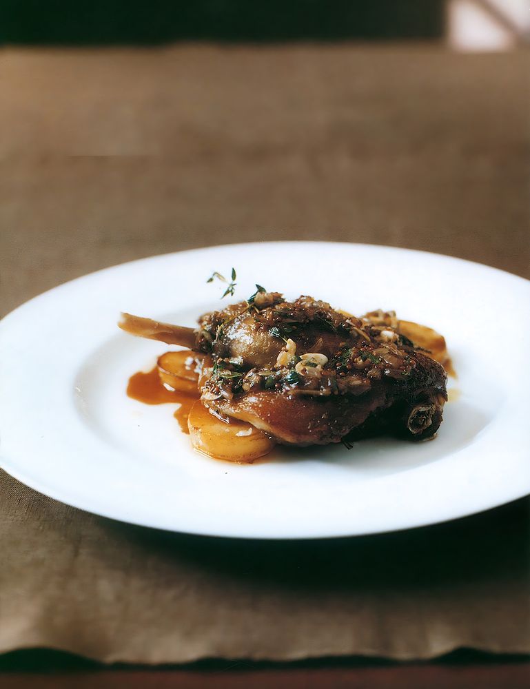 Duck confit with Jersey Royals and Dijon mustard from Gourmet Food for