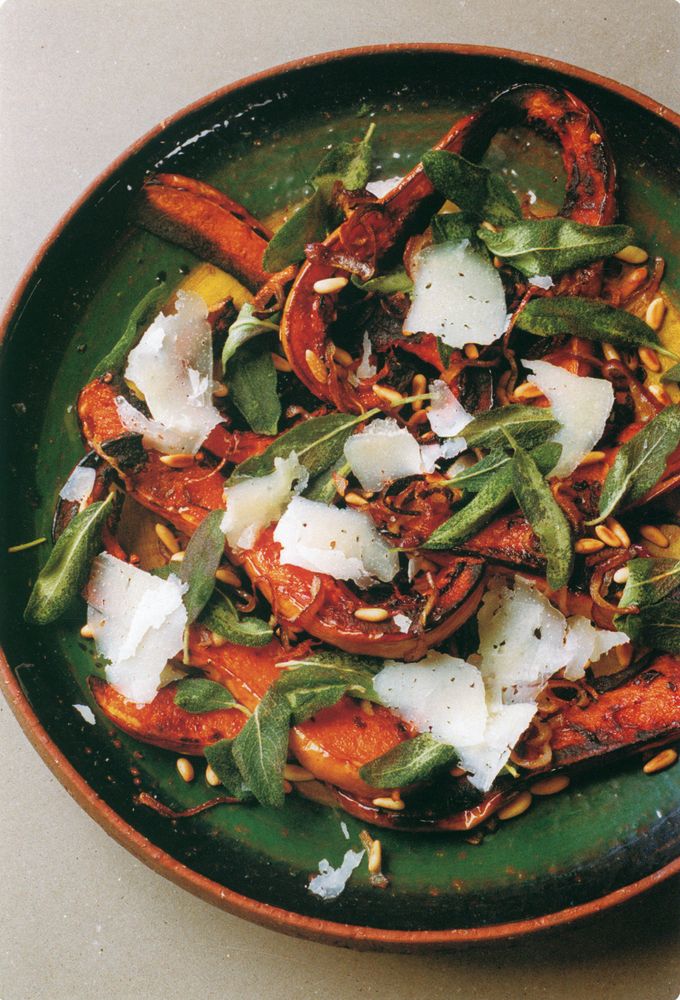 Roasted squash with sage &amp; Pecorino from The Good Table: Adventures In and Around My Kitchen by Valentine Warner