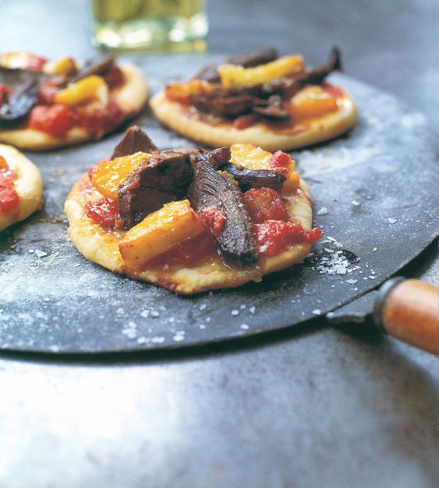 Duck Pizzas with Caramelized Pineapple from The Game Cookbook by Clarissa Dickson Wright and Johnny Scott