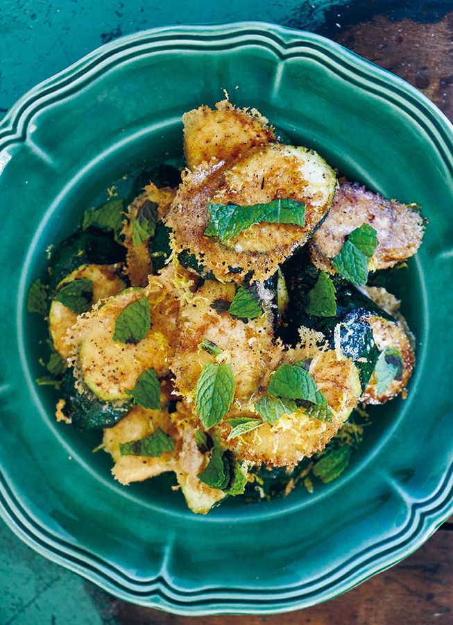 Crispy Zucchini with Parmigiano-Reggiano, Lemon, and Mint from Getaway ...