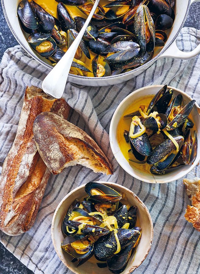 Mussels with Vadouvan Curry from Getaway Food & Drink to Transport You