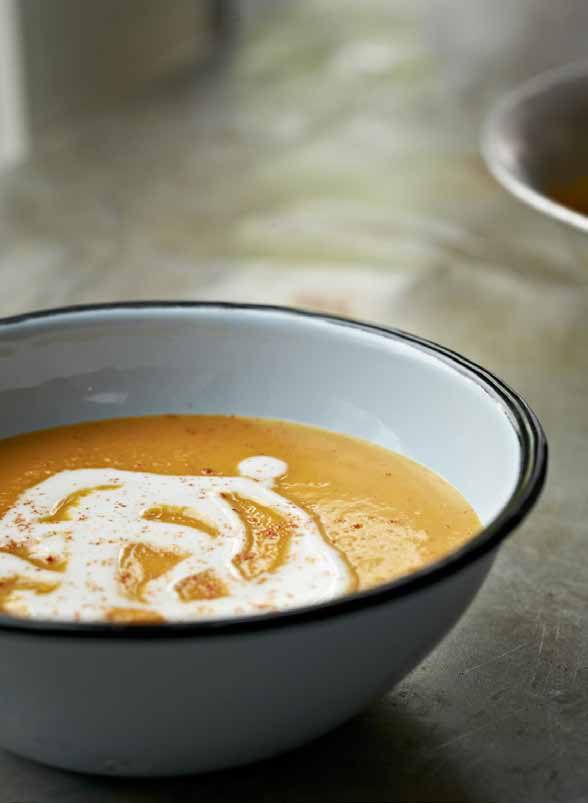 Spiced butternut squash & coconut soup from The Ginger & White Cookbook by Tonia George