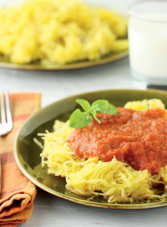 Spaghetti Squash “Pasta” with Easy Marinara Sauce from GlutenFree Family Favorites The 75 Go