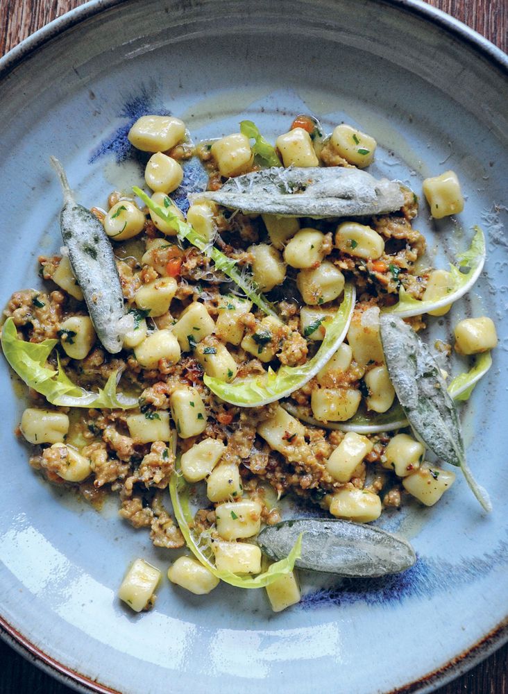 Rabbit gnocchi with dandelion from Glorious Game by Stephen Terry