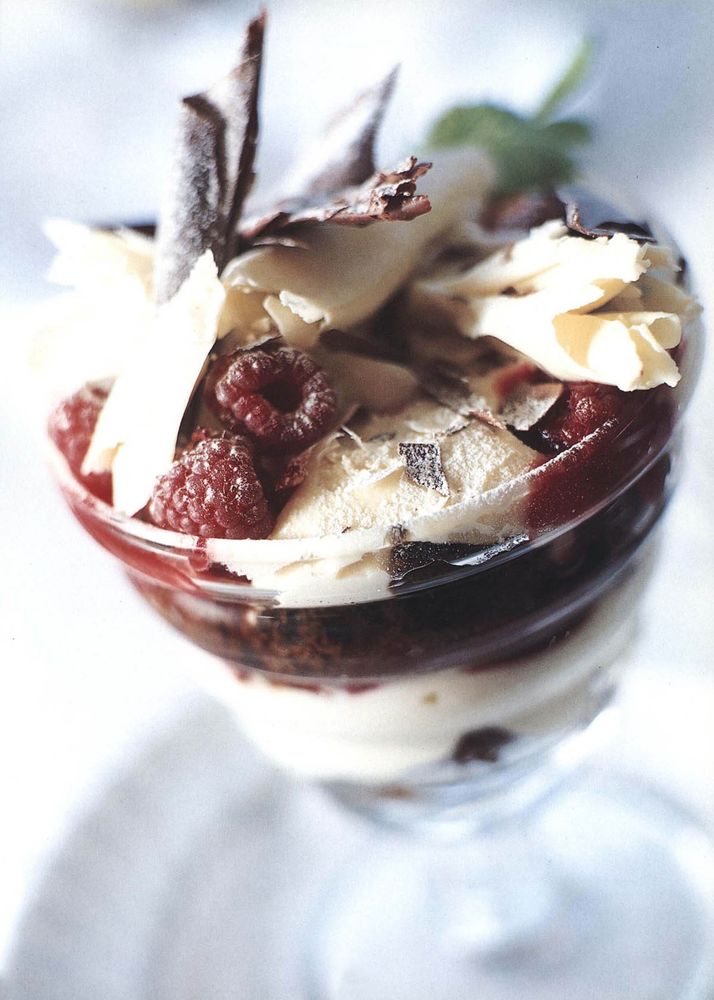 White Chocolate and Raspberry Trifle from Great British Chefs 2 by Paul Rankin